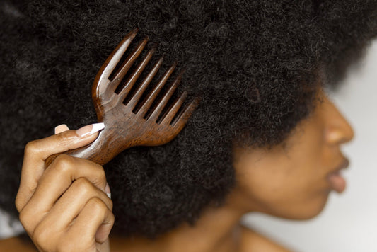 Wooden Hair Pick - Sunshine Roots