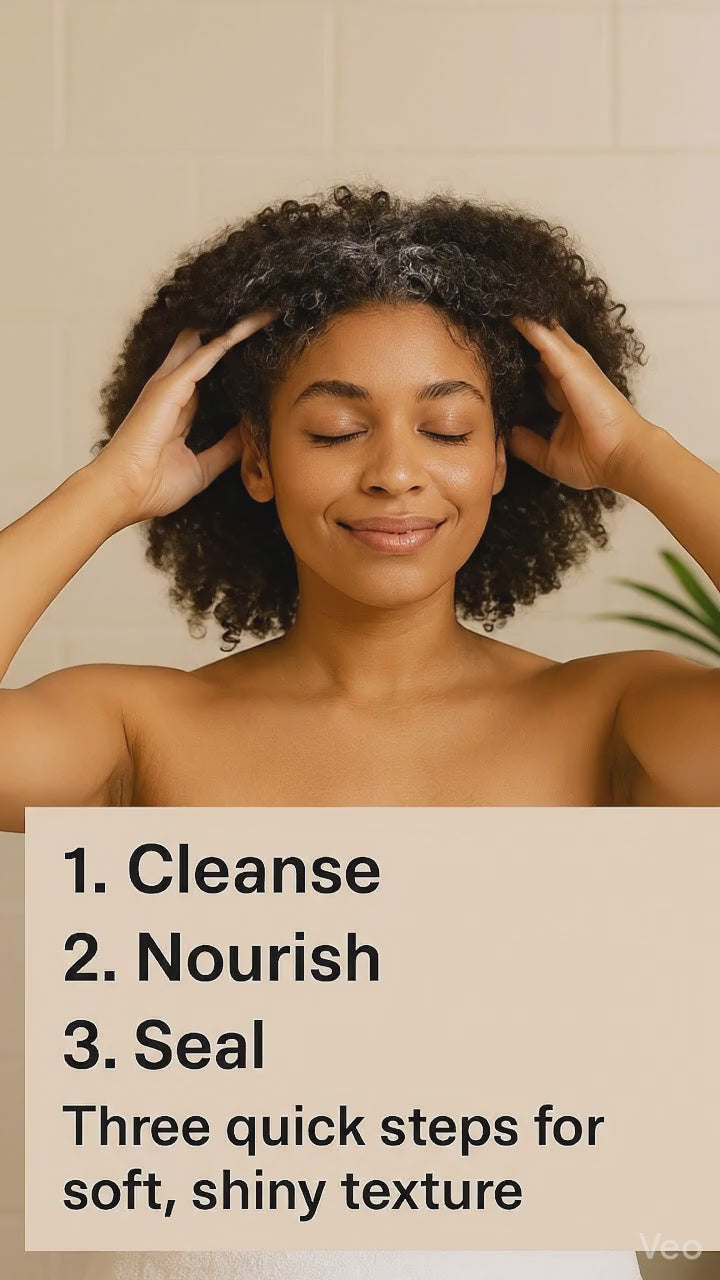 3 quick steps for soft, shiny texture