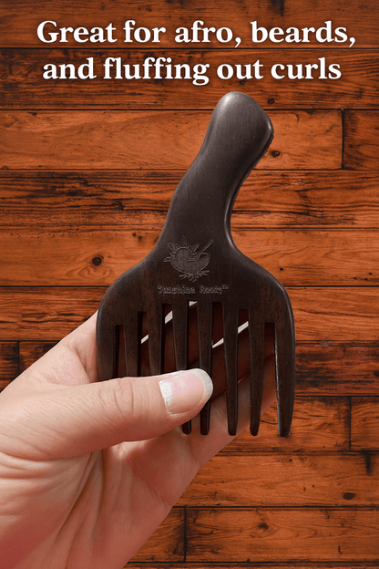 Wooden Hair Pick - Sunshine Roots