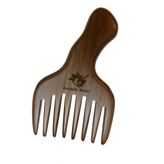 Wooden Hair Pick - Sunshine Roots